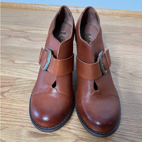 Kork-Ease Brown Leather Ankle Booties - Picture 3 of 9